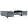 Coffee Table High Gloss Grey 100x100x35 cm Image 2