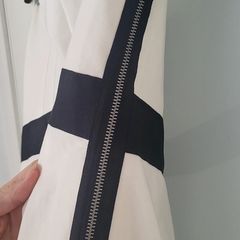 ZARA monochrome strapless dress Sz M (Fit 10-12UK)