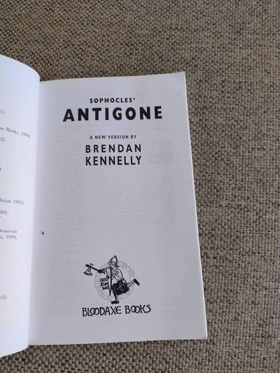 Antigone by Brendan Kennelly in good condition FREE STANDARD POSTAGE INCLUDED