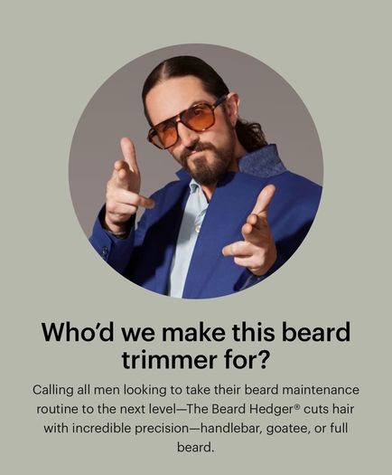 MANSCAPED The Beard Hedger Premium Men's Beard Trimmer, 20 Length Adjustable Blade Wheel, Stainless Steel T-Blade for Precision Facial Hair Trimming, Cordless Waterproof Wet/Dry Clipper