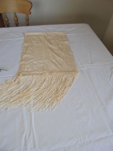 Cream Fine Knit Scarf for Sale