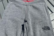 North Face Grey Warm Tracksuit Bottoms - Size Youth Medium (Approx Age 9-11 yrs)