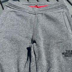 North Face Grey Warm Tracksuit Bottoms - Size Youth Medium (Approx Age 9-11 yrs)