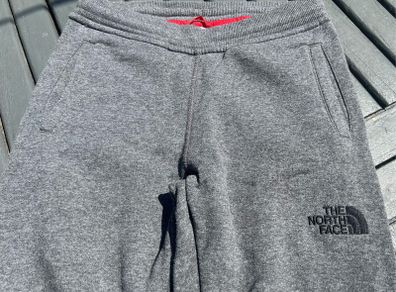 North Face Grey Warm Tracksuit Bottoms - Size Youth Medium (Approx Age 9-11 yrs)