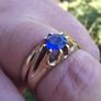 Antique Gold Sapphire Ring Image 2