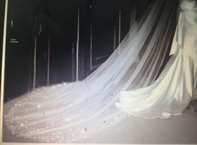 Cathedral Length Crystal Veil With Comb