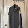 Blue/White/Grey Oversized Turtleneck Jumper Image 4
