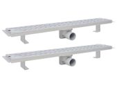 Linear Shower Drain 2 pcs Wave 730x140 mm Stainless Steel