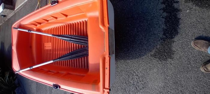 BIC 252 dinghy with small launching dolly