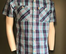 Caterpillar Mens Short Sleeve Chequered Shirt Small