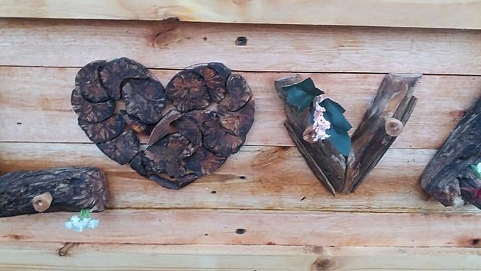 Rustic Driftwood LOVE Wood Art wall sign