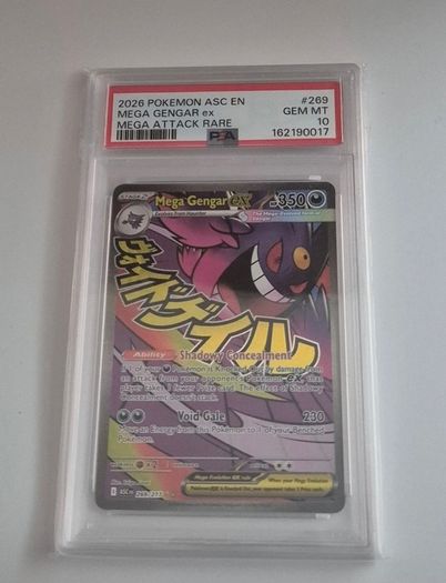 Mega Gengar ex 269/217 Ascended Heroes Mega Attack Rare Pokemon Card Psa 10