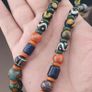 Antique Venetian Style MultiColor Mix Glass Beads Necklace Image 3