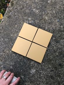 2 sqm matt mustard yellow tiles