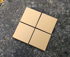 2 sqm matt mustard yellow tiles