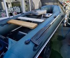 Inflatable boat and trailer