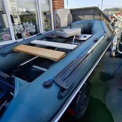 Inflatable boat and trailer