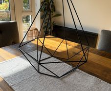 3 black ceiling pendants