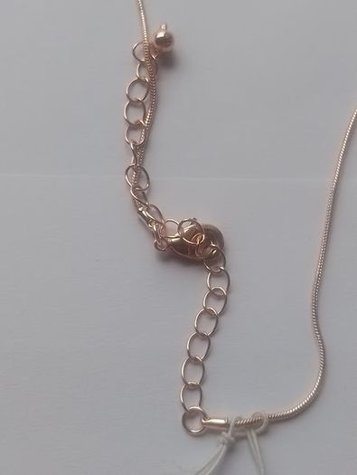 Silver and Pale Pink Stone Station Necklace 18 Inch