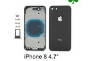 For iPhone 8 4.7" Back Battery Cover Glass Plate Housing Side Buttons Black New