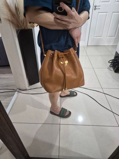 Nina Ricci pebbled leather bucket bag