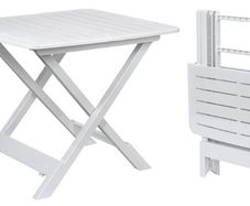 Folding Table in White  Garden or Camping Table Ideal as Side Table