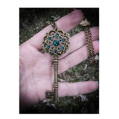 Witchy Necklace with Emerald Stones - nice gift