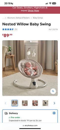 Willow Nested Baby Swing