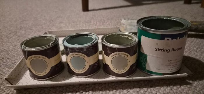 paint samples - greens