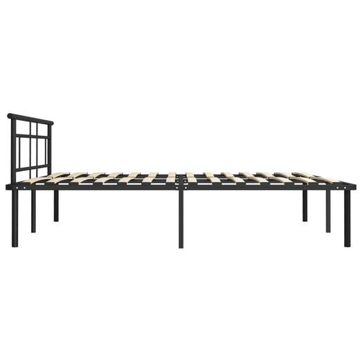 Bed Frame Black Metal 200x200 cm