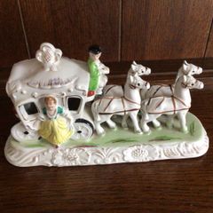 Vintage cinderella carriage ornament horses and carriage