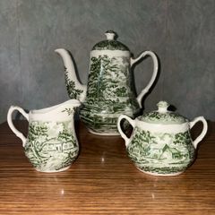 Vintage Myott White/Green set