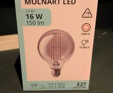 4 x IKEA Molnart LED Vintage Bulbs E27 Decorative Warm Light