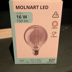 4 x IKEA Molnart LED Vintage Bulbs E27 Decorative Warm Light