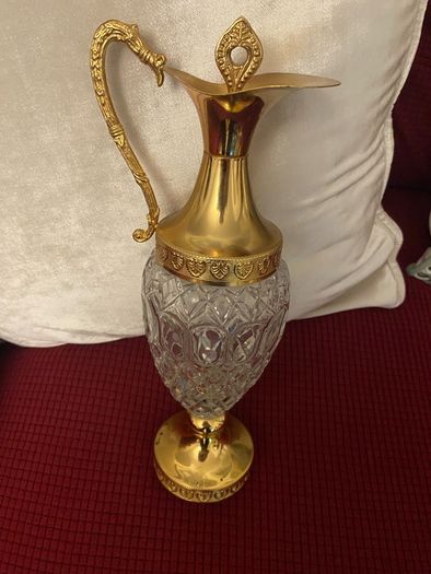 Vintage Crystal Claret Jug