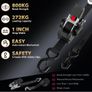 4 Pce Retractable Ratchet Straps Tie Downs 2.5CM x 3M 800kg Break Strength Image 5