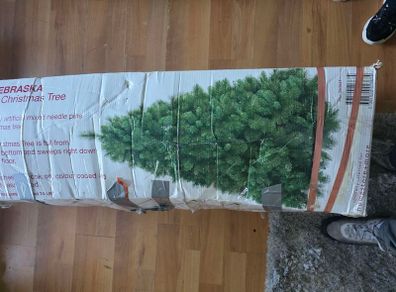 7ft Nebraska Christmas Tree with stand
