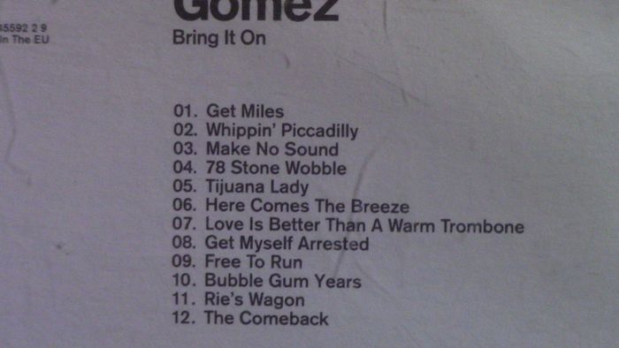 Gomez - Bring It On CD