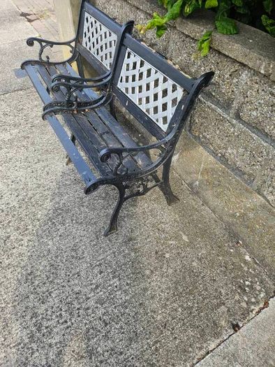 cast iron chair pair
