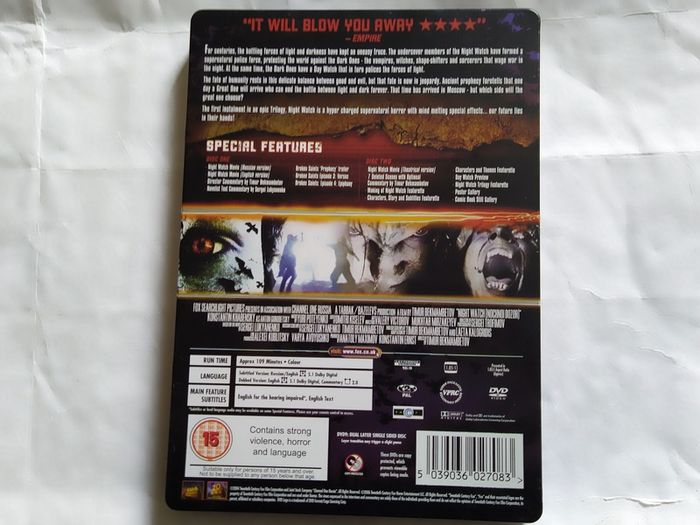 Night Watch Steelbook 2 Disc Dvd