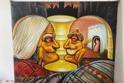 Vintage Painting After Octavio Ocampo "Forever Always" - Signed