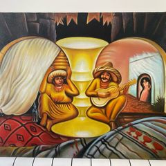 Vintage Painting After Octavio Ocampo "Forever Always" - Signed