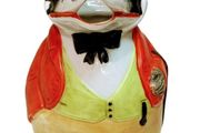 Year 1895   Porcelain  Dog Jug Rare Item  - Schafer &amp; Vater