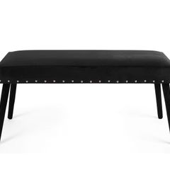 black velvet bench