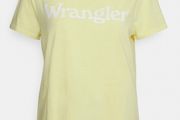 Original Wrangler tshirt yellow/lemon woman's short sleeve cotton tee shirt size L