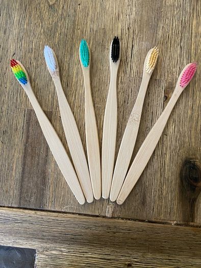 1 Personalized  Kids and adult 100% Bio Degradable Bamboo Toothbrush Handmade