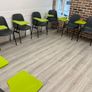 School chairs with built in desktop Image 4