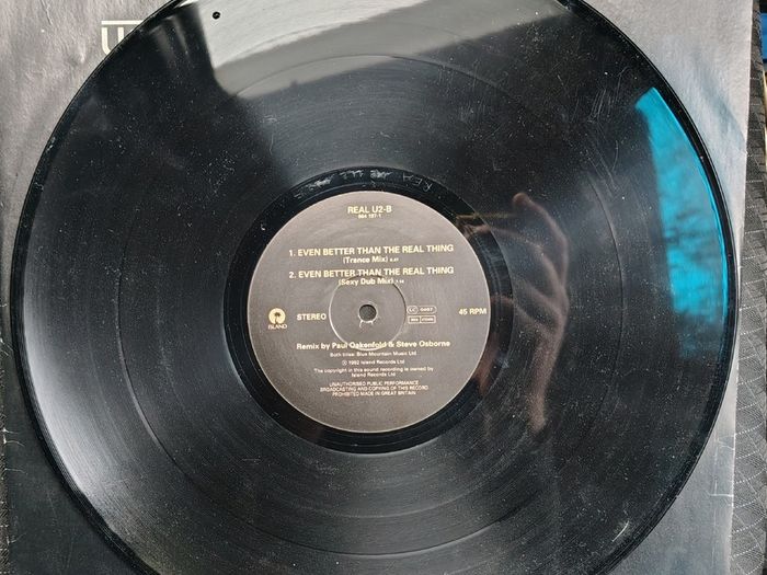 U2 - Even Better Than The Real Thing (Remix) 12" Vinyl EP (1992) Ltd Ed Electro House Trance VG+
