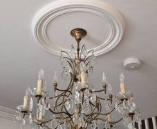 Old Brass&Cut Glass Chandelier