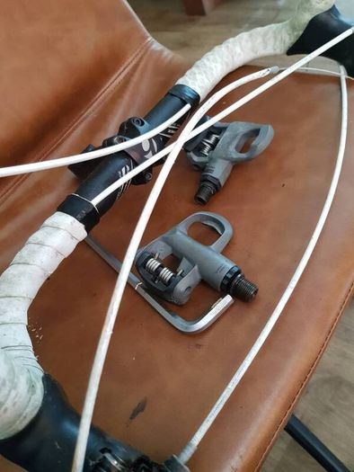 racing  handlebars and pedals